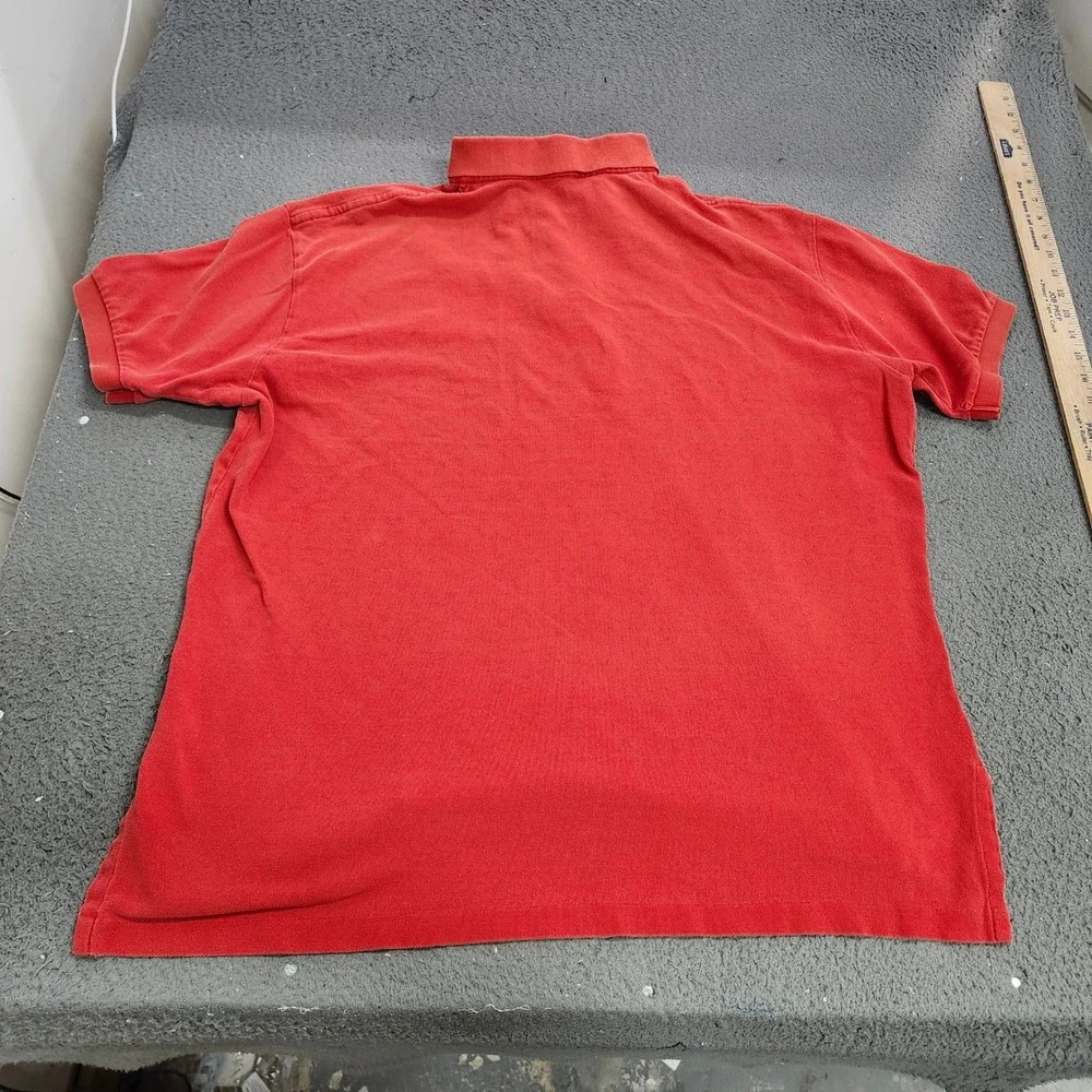 Polo Ralph Lauren Mens XL Red Short Sleeve Cotton Pique Pony Logo Polo Shirt